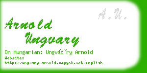 arnold ungvary business card